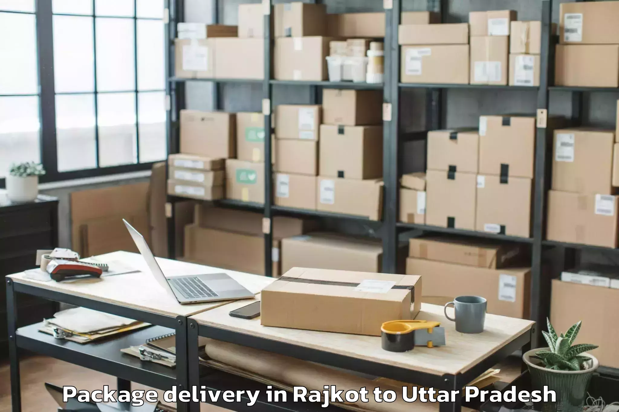 Affordable Rajkot to Aunrihar Package Delivery